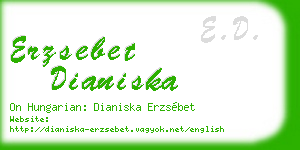 erzsebet dianiska business card